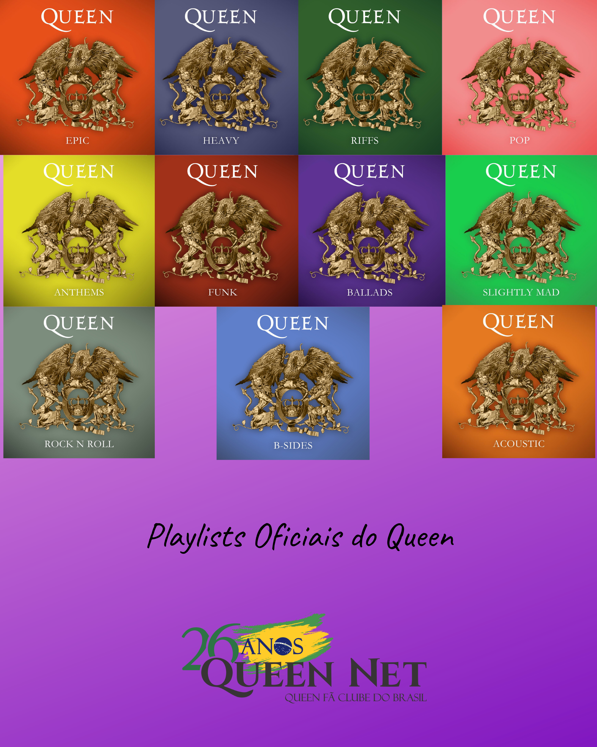Playlists Oficiais do Queen – Queen Net